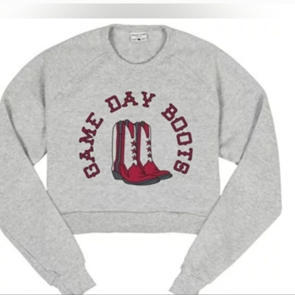 Where I'm From Alabama Gameday Boot Crewneck Sweatshirt: GRAY: NEW WITH TAGS: S